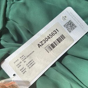 This is the Blake Dark Green Chiffon Azazie Bridesmaid dress. Never worn.